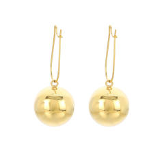 Chunky hollow out semicircle stainless steel dangle earrings