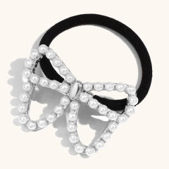 18KG popular chunky silver gold color stainless steel hair ties