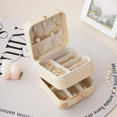 Popular three layer colorful jewelry box travel jewelry storage box