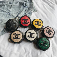 Sweet round shape colorful mini bag for kids adult neat purse