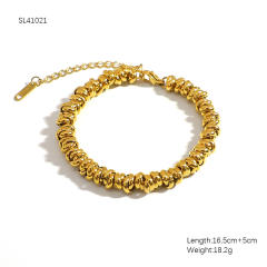 18KG hot sale figaro chain cuban link chain stainless steel bracelet