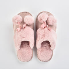 Winter design hot sale fluffy Closed toe non-slip slippers for men women