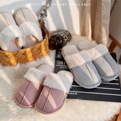 Winter design hot sale fluffy Closed toe non-slip slippers for men women