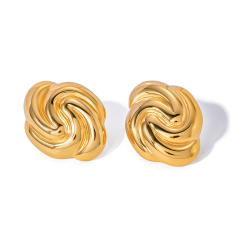 Chunky geometric square stainless steel earrings bigger earrings