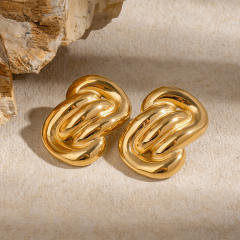 Chunky stainless steel geometric earrings bigger earrings
