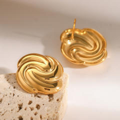 Chunky geometric square stainless steel earrings bigger earrings