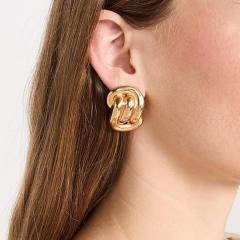 Chunky stainless steel geometric earrings bigger earrings