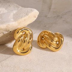 Chunky stainless steel geometric earrings bigger earrings