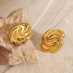Chunky geometric square stainless steel earrings bigger earrings