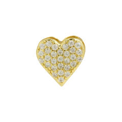 18K gold plated copper diamond bubble letter initial letter necklce