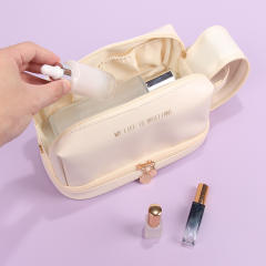 Elegant three color PU leather good quality cosmetic bag tolietry bag washing bag