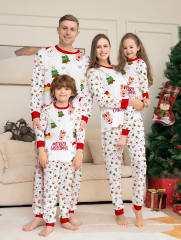 Cartoon funny christmas tree christmas pajamas family outfits