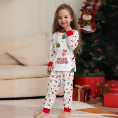 Cartoon funny christmas tree christmas pajamas family outfits