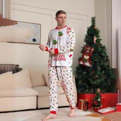 Cartoon funny christmas tree christmas pajamas family outfits