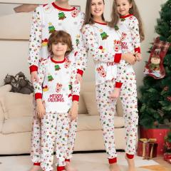Cartoon funny christmas tree christmas pajamas family outfits
