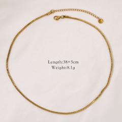 14KG oceean series dolphin shell stainless steel dainty natural stone necklace collection