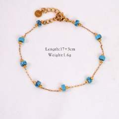 14KG oceean series dolphin shell stainless steel dainty natural stone necklace collection