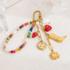 DIY charm personality stainless steel keychain Bag accessory