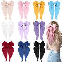 36cm plain color big bow french barrette hair clips french barrette hair clips