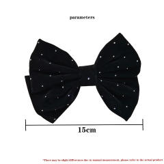 Korean fashion elegant rhinestone velvet bow hair clips french barrette hair clips