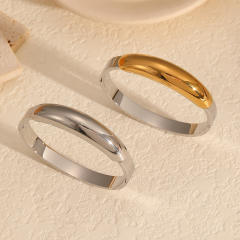 Chunky geometric stainless steel bangle mix color bangle