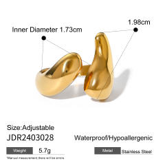 Hot sale gold color chunky stainless steel finger rings collection