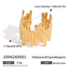 Hot sale gold color chunky stainless steel finger rings collection