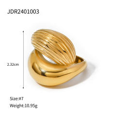 Hot sale gold color chunky stainless steel finger rings collection