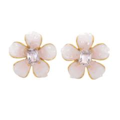 925 needle crystal flower butterfly gold plated copper earrings collection