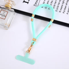 New mobile phone lanyard adjustable length nylon rope pendant short wrist rope clip multi-functional anti-loss rope