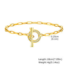 Simple Fashion Stainless Steel toggle bracelet Shell Flower Geometric Golden Bracelet