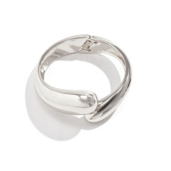 Heavy Industry Chunky Women's Personalized Pleated Metal Water Drop bangle bracelet