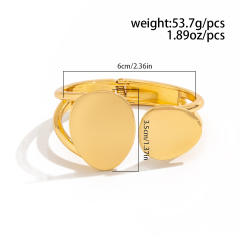 Heavy Industry Chunky Women's Personalized Pleated Metal Water Drop bangle bracelet