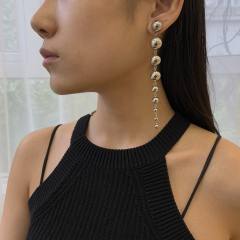 Exaggerated large bead necklace women's trendy retro CCB chain choker necklace