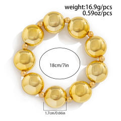 Exaggerated Irregular CCB Beaded Bracelet Women's Personalized Geometric Round Beaded Bracelet