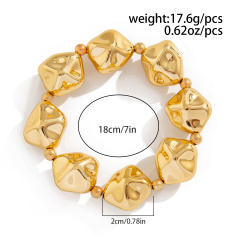 Exaggerated Irregular CCB Beaded Bracelet Women's Personalized Geometric Round Beaded Bracelet