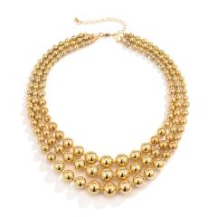 Exaggerated large bead necklace women's trendy retro CCB chain choker necklace