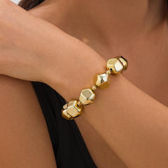 Exaggerated Irregular CCB Beaded Bracelet Women's Personalized Geometric Round Beaded Bracelet