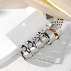 Personality exaggerated alloy earrings creative complex circle earrings suit 3-piece set