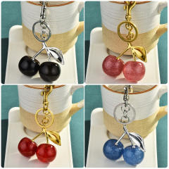 Factory direct new cherry keychain bag pendant women's bag jewelry exquisite car keychain wholesale generation
