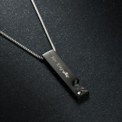 Valentine's Day gift titanium steel couple necklace Her King His Queen love Pendant