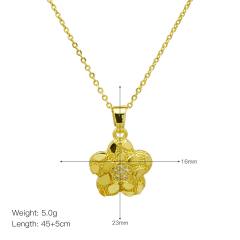 New design sequins moon stars pendant necklace copper plated 18k gold necklace