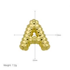 new double-sided pineapple shape 26 English letter initial letter pendant necklace