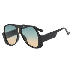 Vintage Large Frame Toad Shaped Sunglasses Hip-Hop Trendy Distinctive Oval Sunglasses