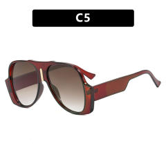 Vintage Large Frame Toad Shaped Sunglasses Hip-Hop Trendy Distinctive Oval Sunglasses