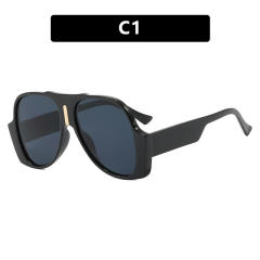 Vintage Large Frame Toad Shaped Sunglasses Hip-Hop Trendy Distinctive Oval Sunglasses