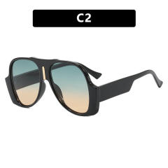 Vintage Large Frame Toad Shaped Sunglasses Hip-Hop Trendy Distinctive Oval Sunglasses