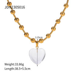Chunky heart stainless steel pendant dainty necklace collection Valentine's Day gift necklace