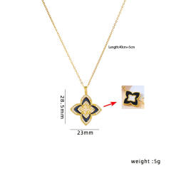 Lucky Four-leaf Clover Pendant stainless steel chain necklace dainty necklace