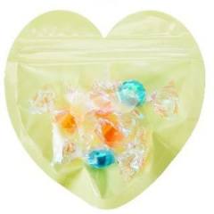 Color PVC Heart-Shaped Jewelry Small Bag Cute heart shape Ziplock Bags jewelry accessory